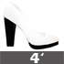 4 Inch (Square Heel)